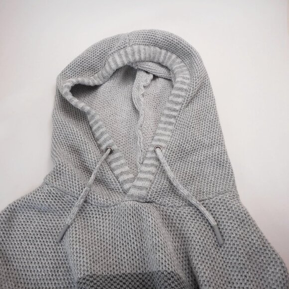 Urban Pipeline Men's size M Gray Striped Knit Hooded Sweater Hoodie - Picture 5 of 8